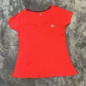 Red Tommy Hilfiger T Shirt Xl‎ Embroidered Logo